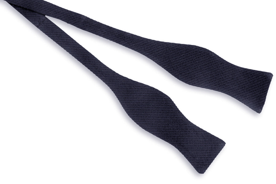 Southern Seersucker Bow Tie - Navy Solid