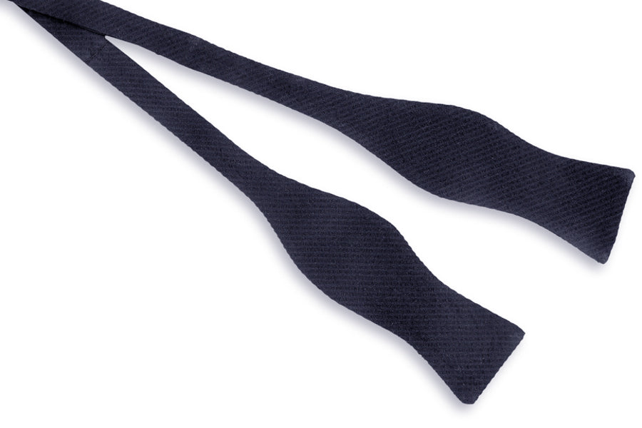 Southern Seersucker Bow Tie - Navy Solid High Cotton Ties