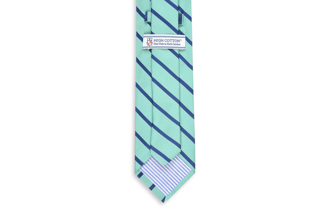 Seaside Stripe Necktie - Sea glass High Cotton Ties