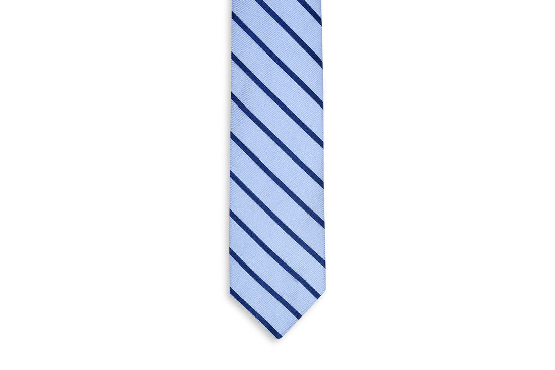 Seaside Stripe Necktie - Blue High Cotton Ties