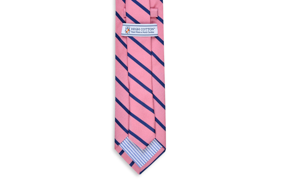 Seaside Stripe Necktie - Pink High Cotton Ties