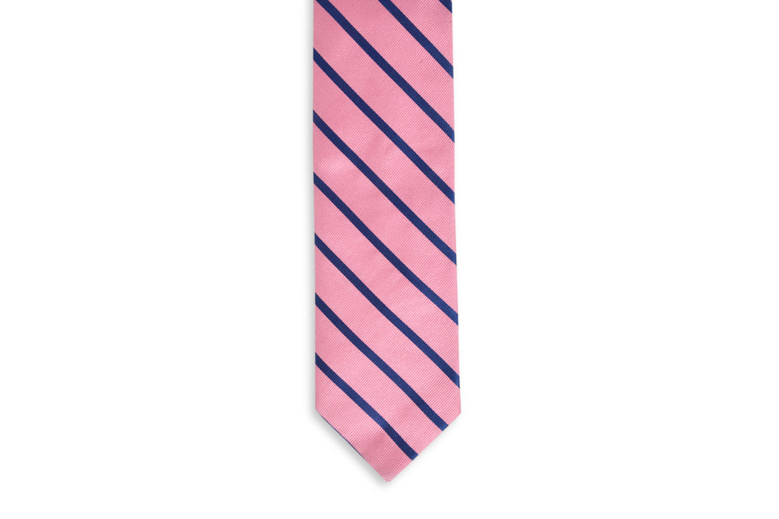 Seaside Stripe Necktie - Pink High Cotton Ties