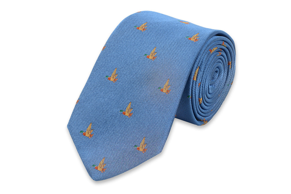 Mallard Necktie - Bright Blue