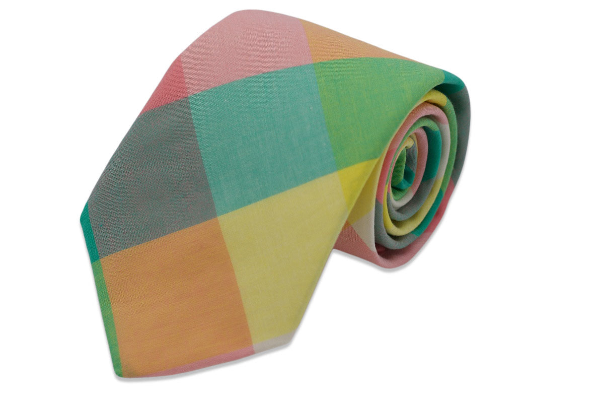 Cadbury Check Cotton Necktie High Cotton