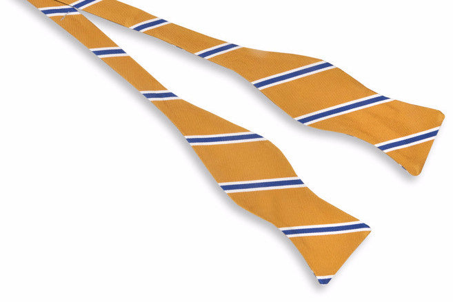 Gold Noble Stripe Bow Tie High Cotton
