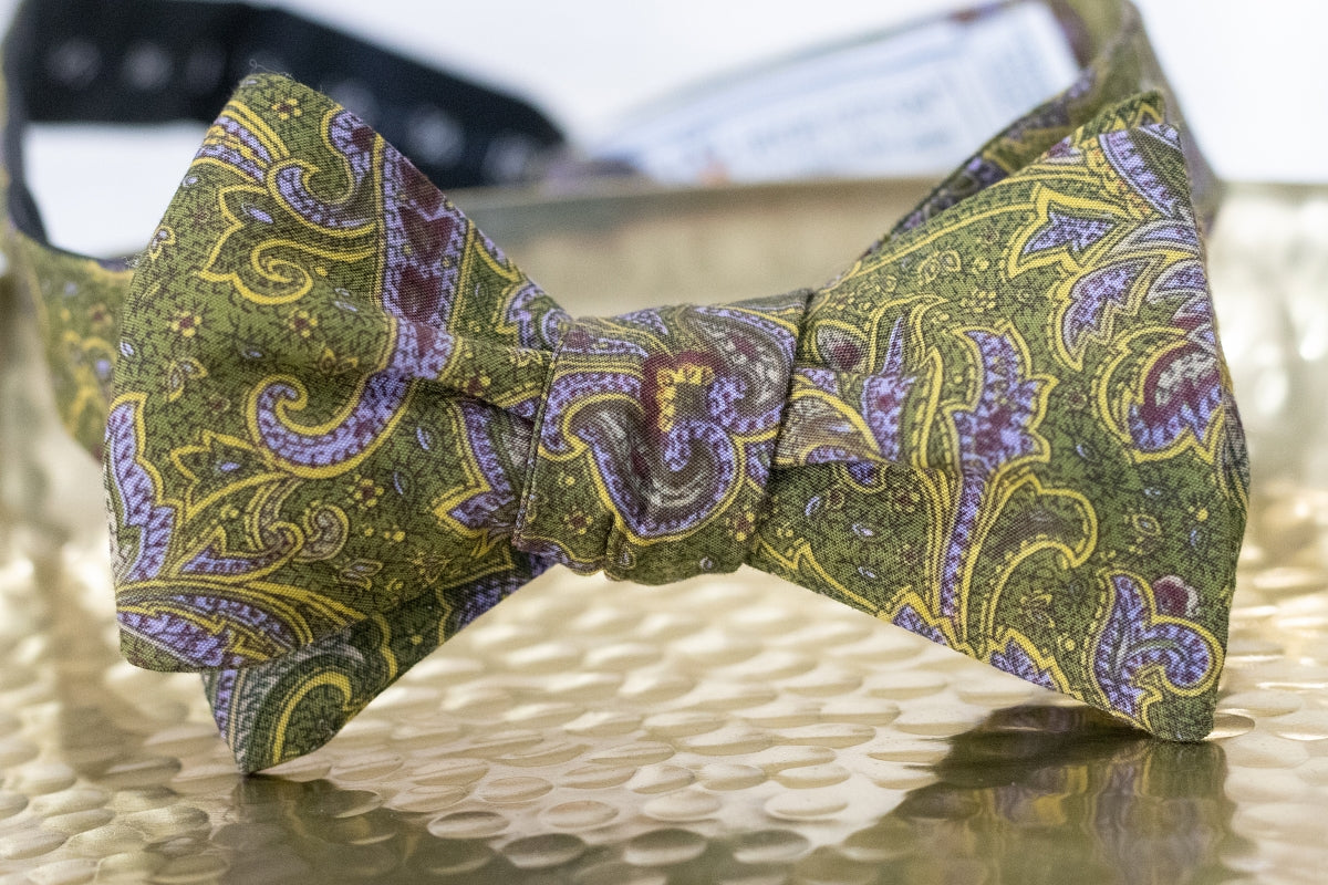 Mardi Gras Paisley Bow Tie High Cotton