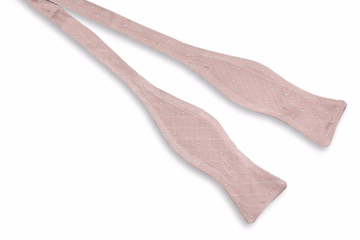 Blush Pink Dot Bow Tie