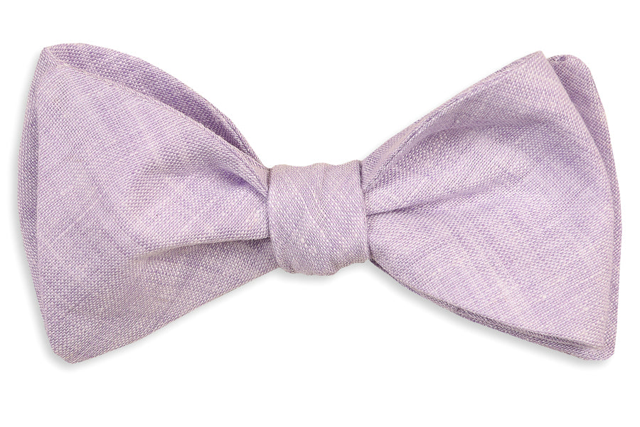 Sea Island Linen Bow Tie - Lilac High Cotton