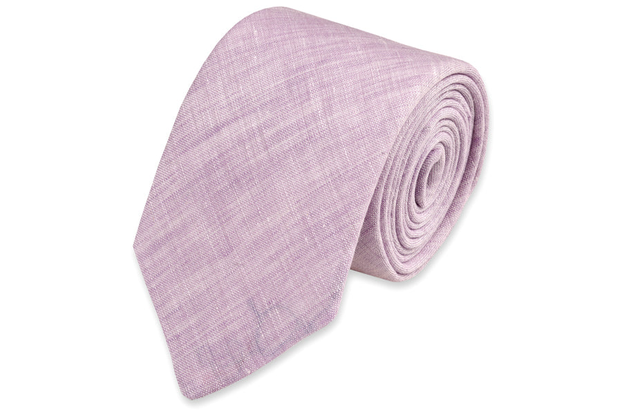 Sea Island Linen Necktie - Lilac High Cotton Ties