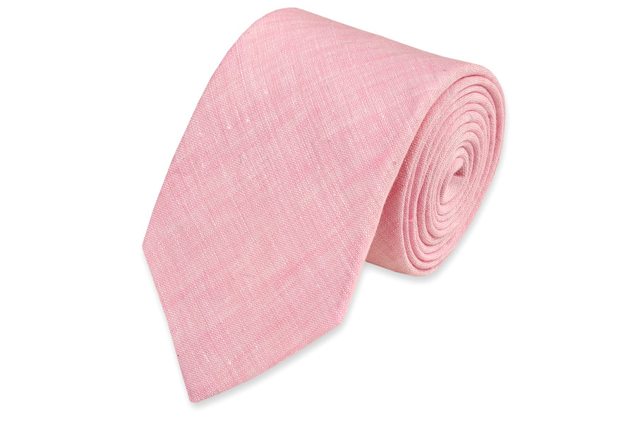 Sea Island Linen Necktie - Pink