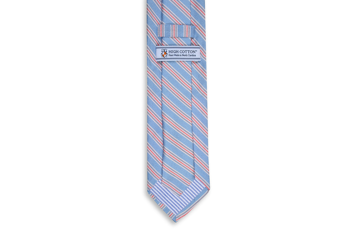 Spinnaker Stripe Necktie - Blue
