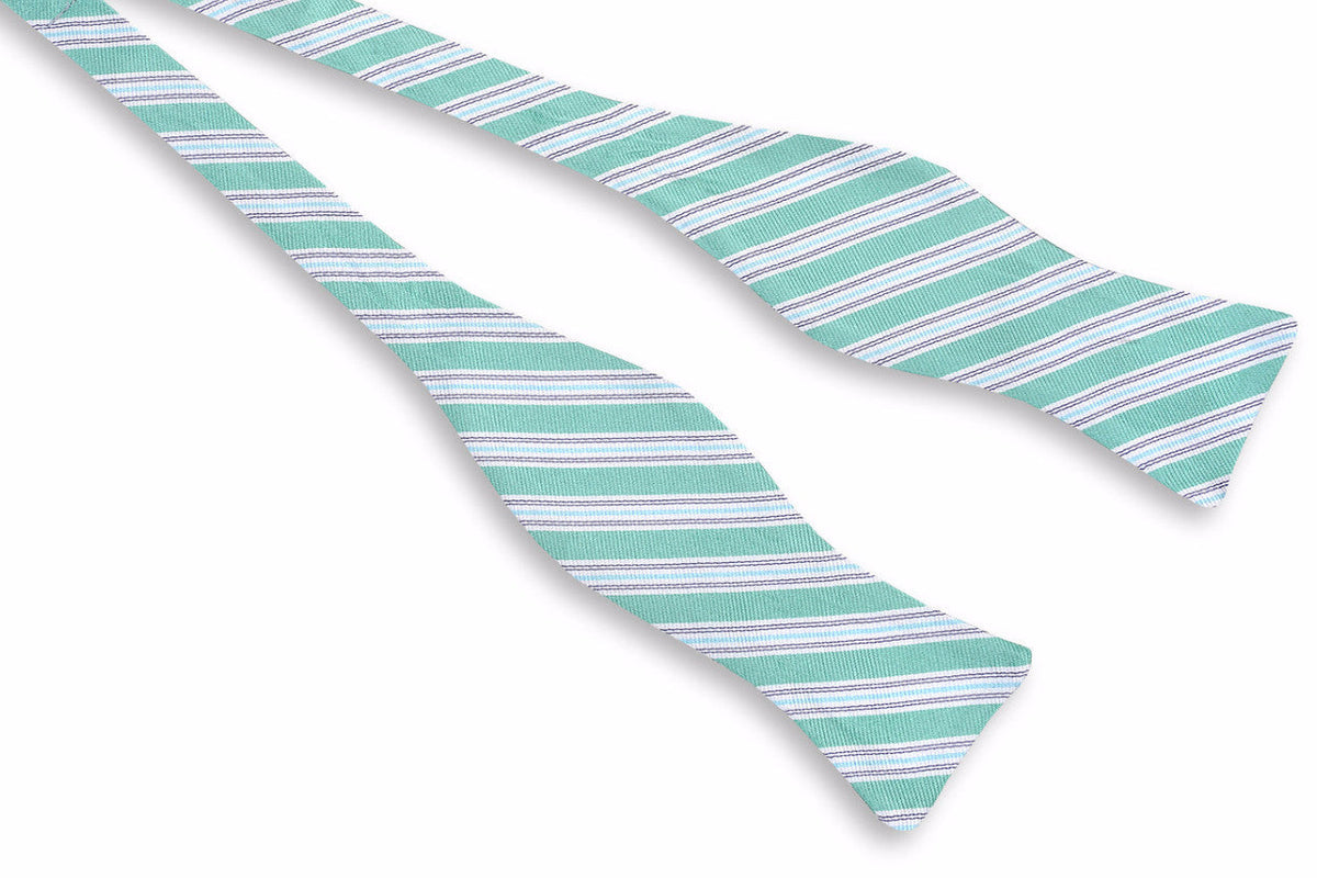 Spinnaker Stripe Bow Tie - Bermuda High Cotton