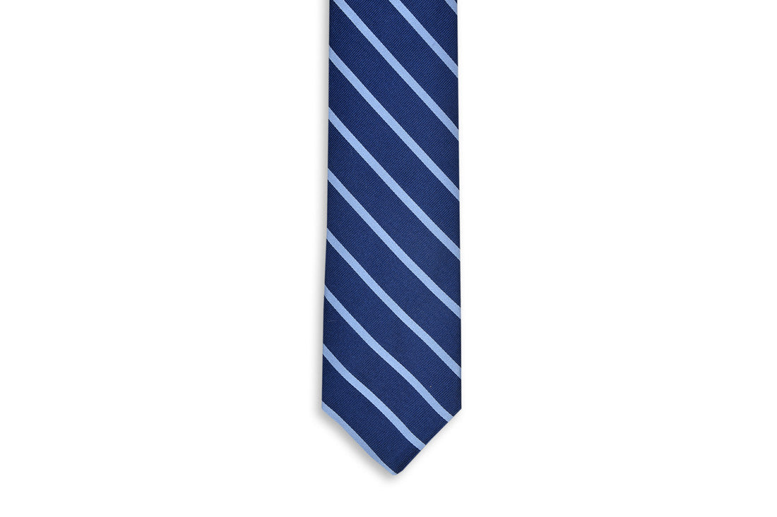 Sunday Brunch Stripe Necktie - Light Blue High Cotton Ties