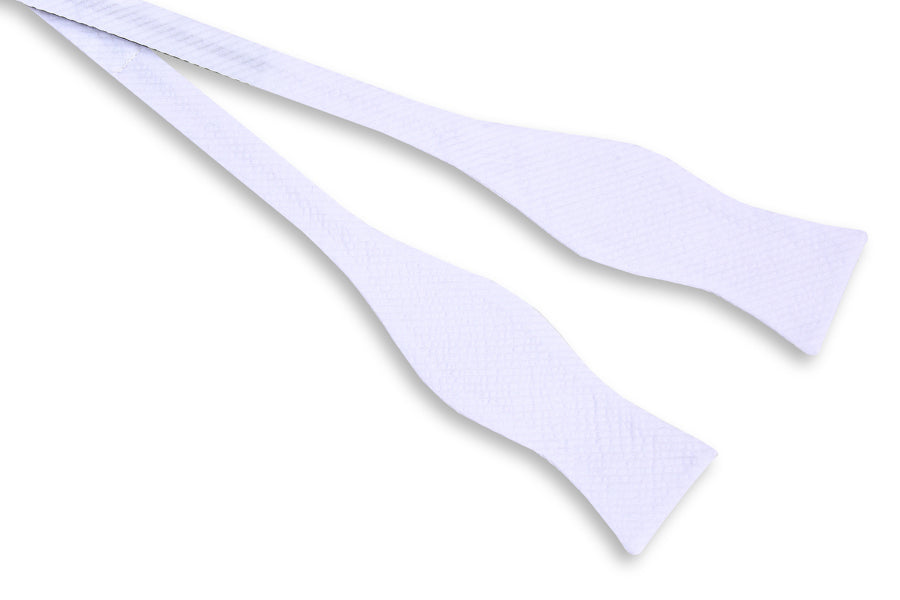 Southern Seersucker Bow Tie - White Solid