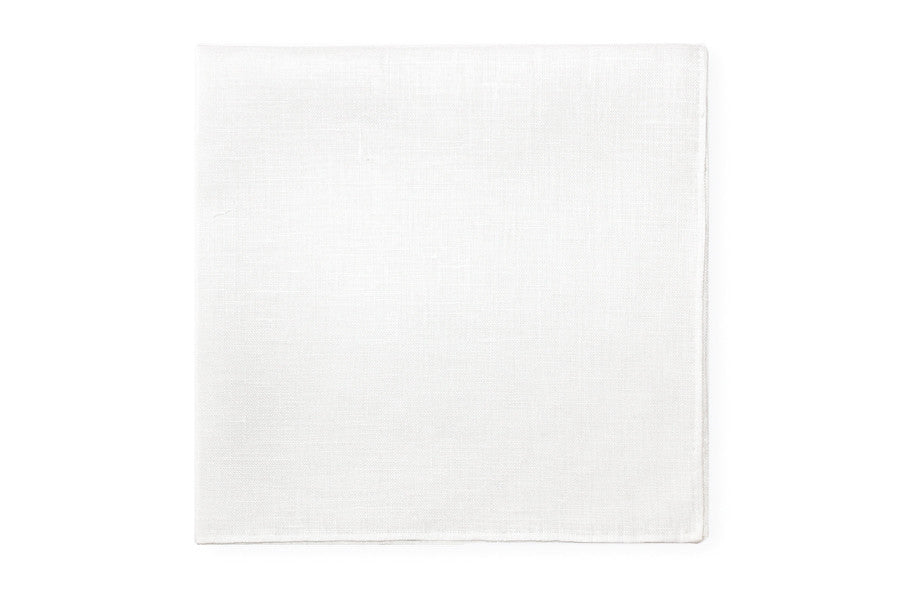 White Linen Pocket Square High Cotton Ties