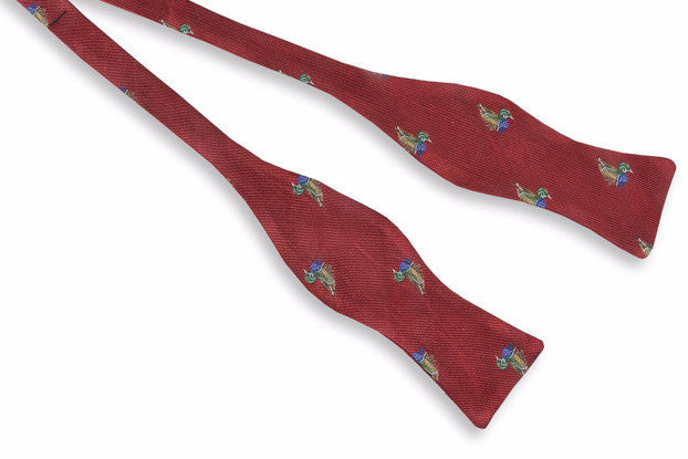 Wood Duck Bow Tie - Red High Cotton