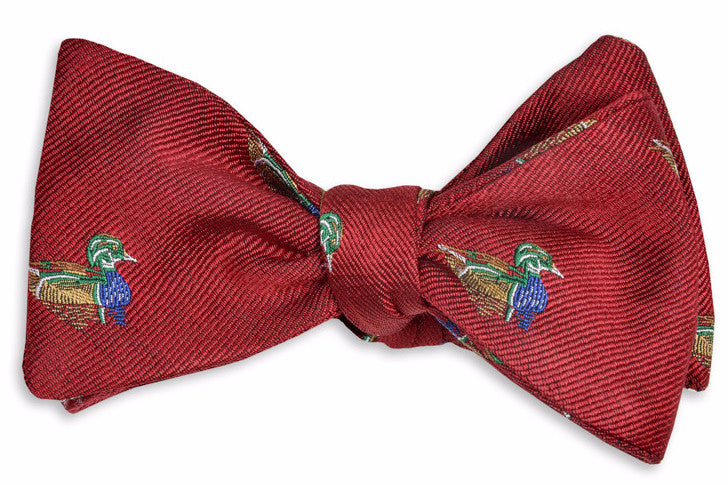 Wood Duck Bow Tie - Red High Cotton