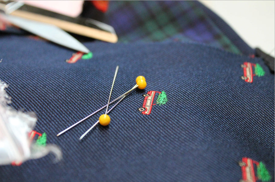 Christmas Woody Necktie - Navy High Cotton