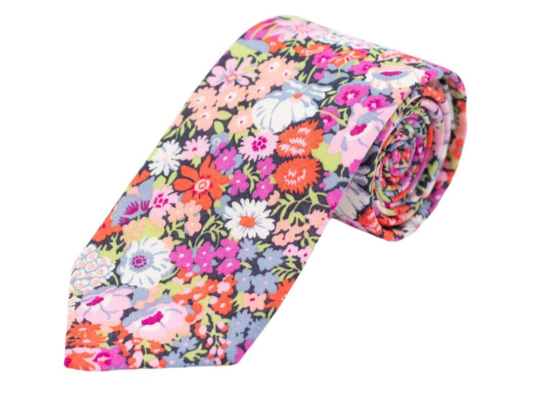 Pink Floral Necktie