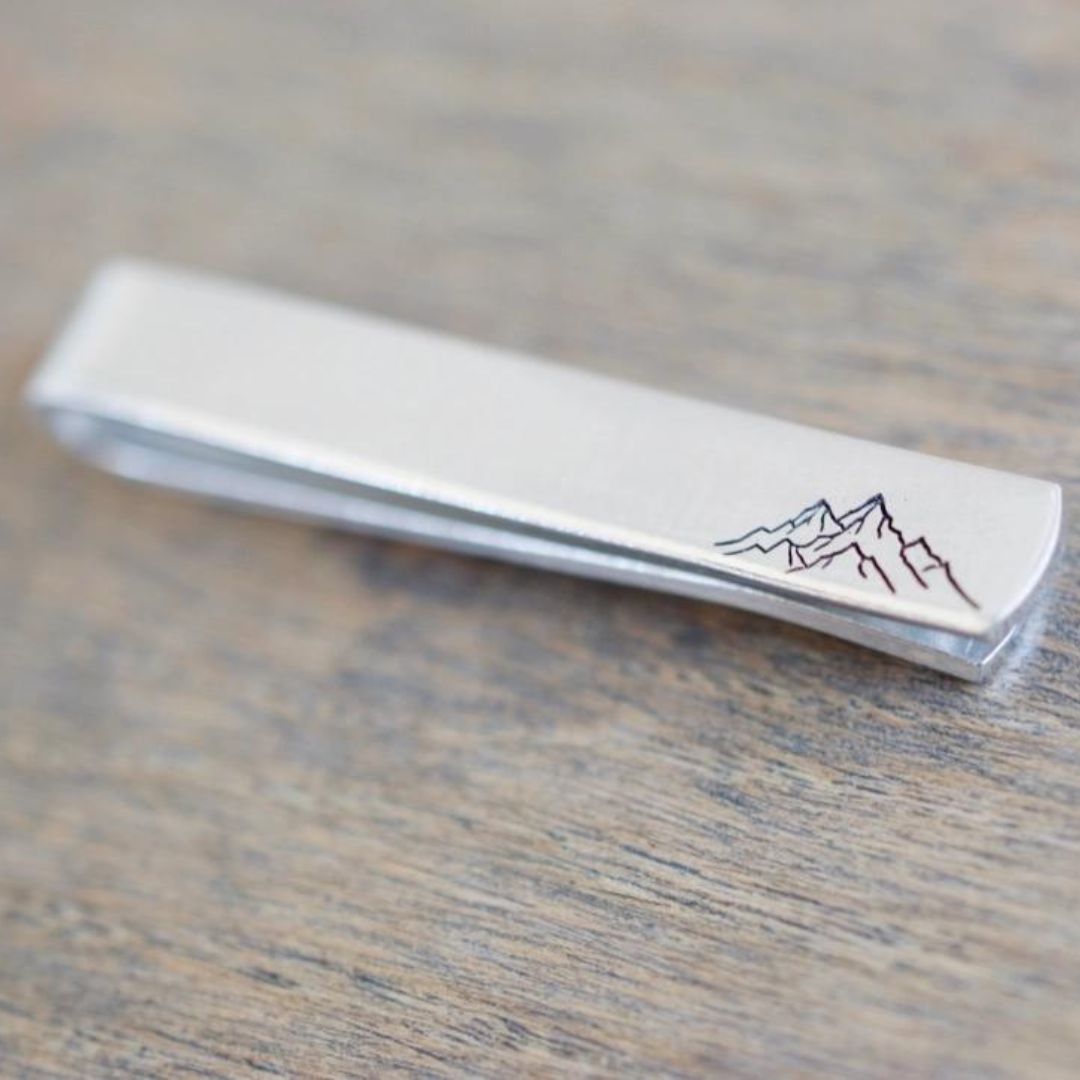 Mountain Silver Tie Bar