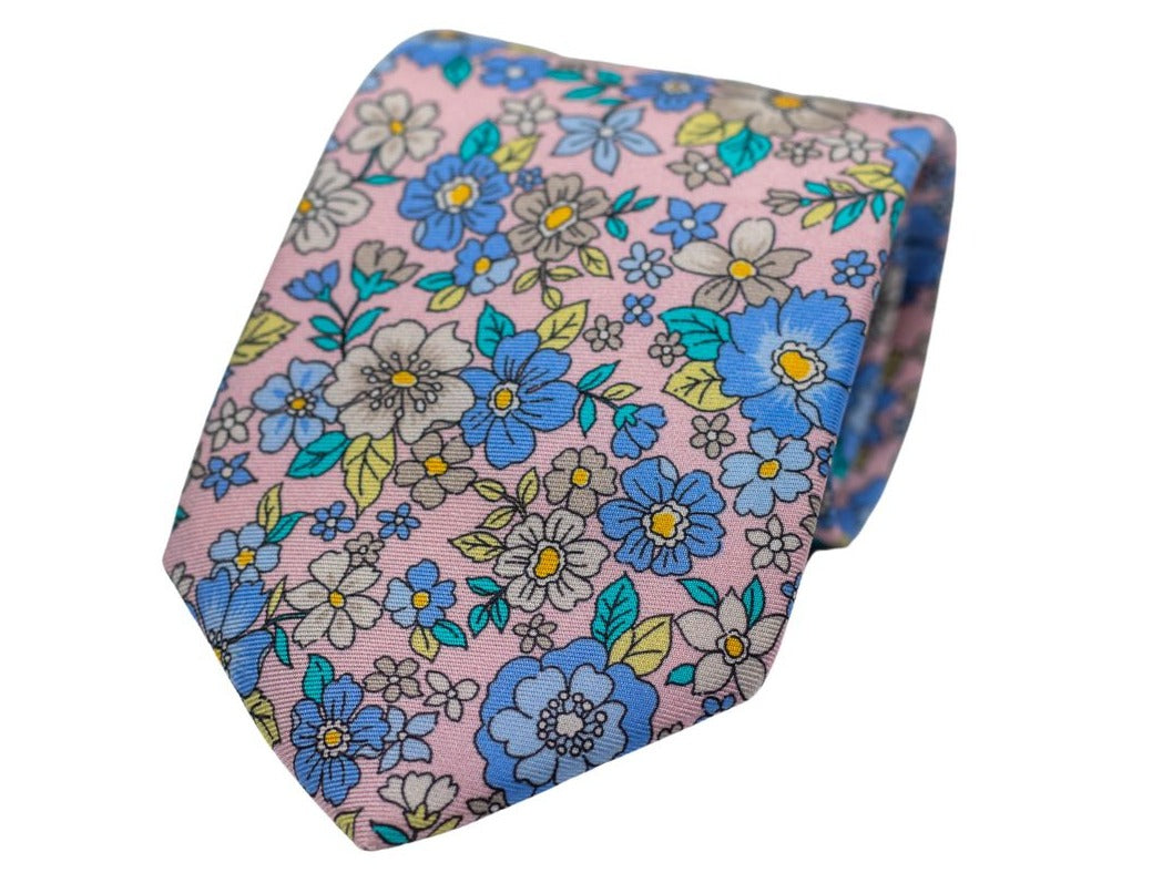 Garden Party Floral Necktie - Pink