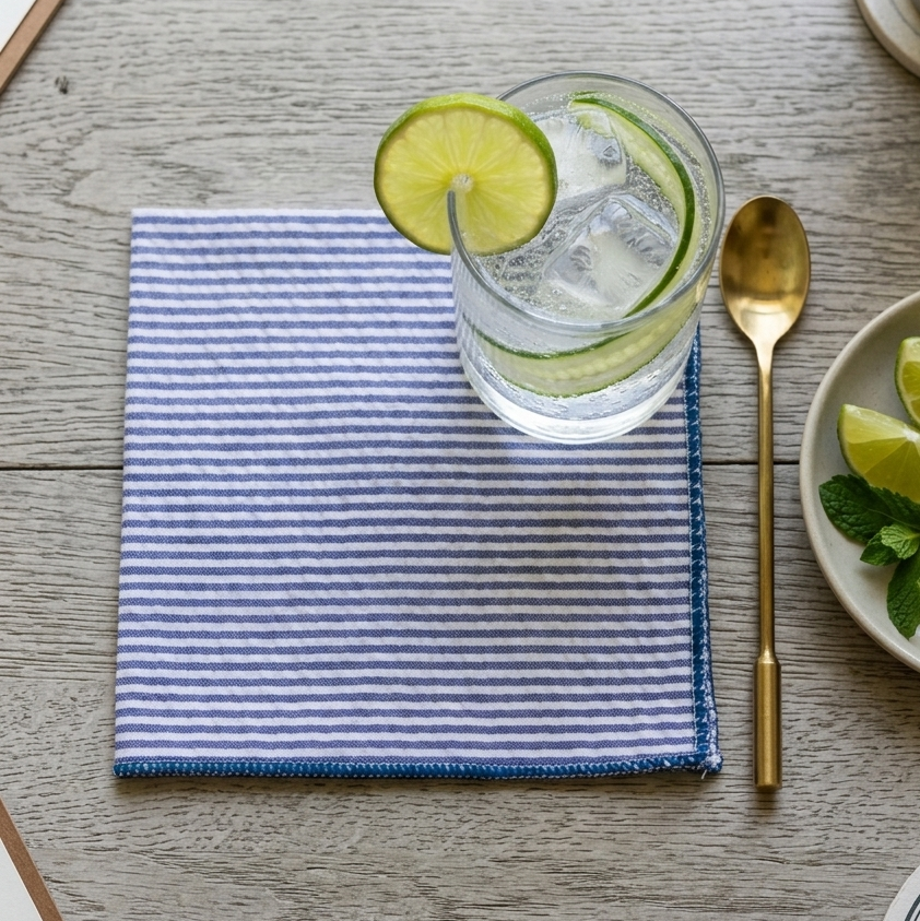 Independence Mix Seersucker Cocktail Napkins | Set of 6