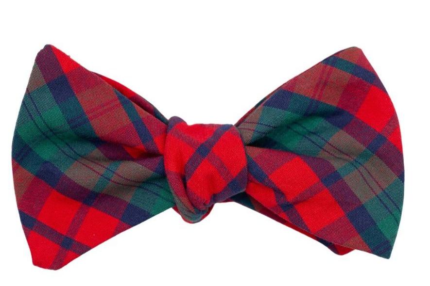 Winter Lodge Plaid Cotton Bow Tie High Cotton