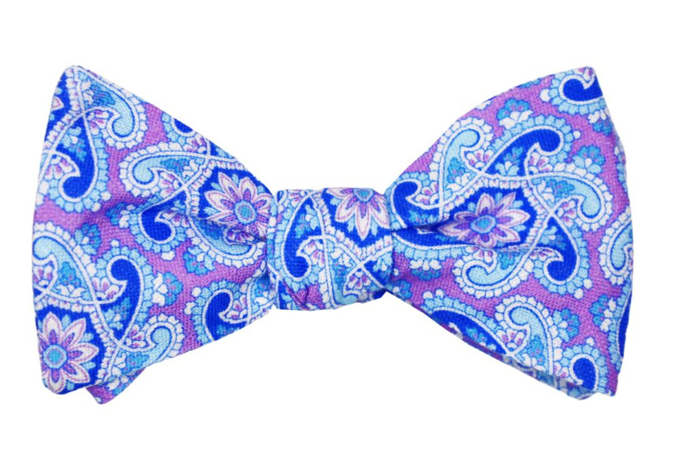 Purple Derby Paisley Bow Tie High Cotton