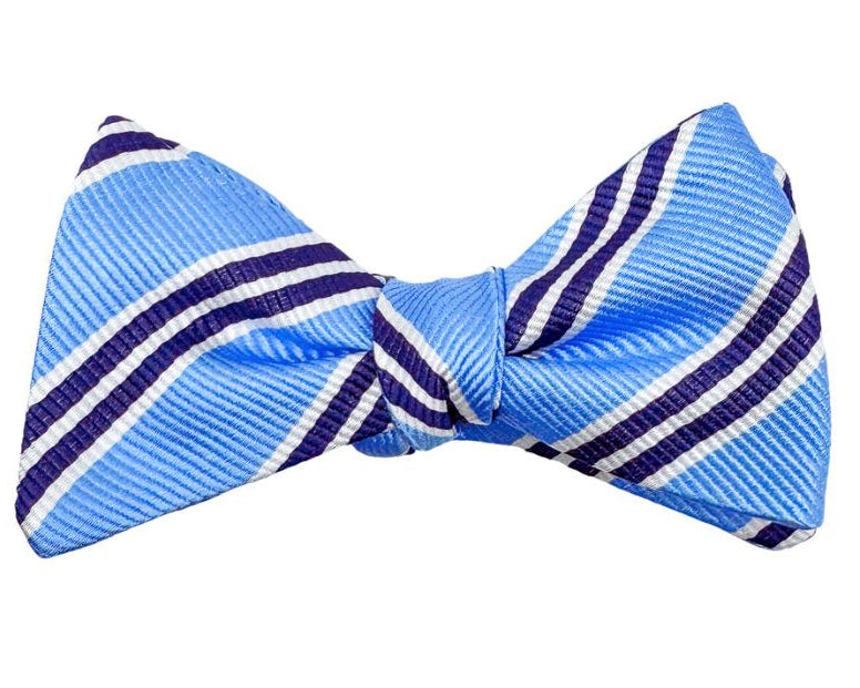 Bluebird Stripe Bow Tie