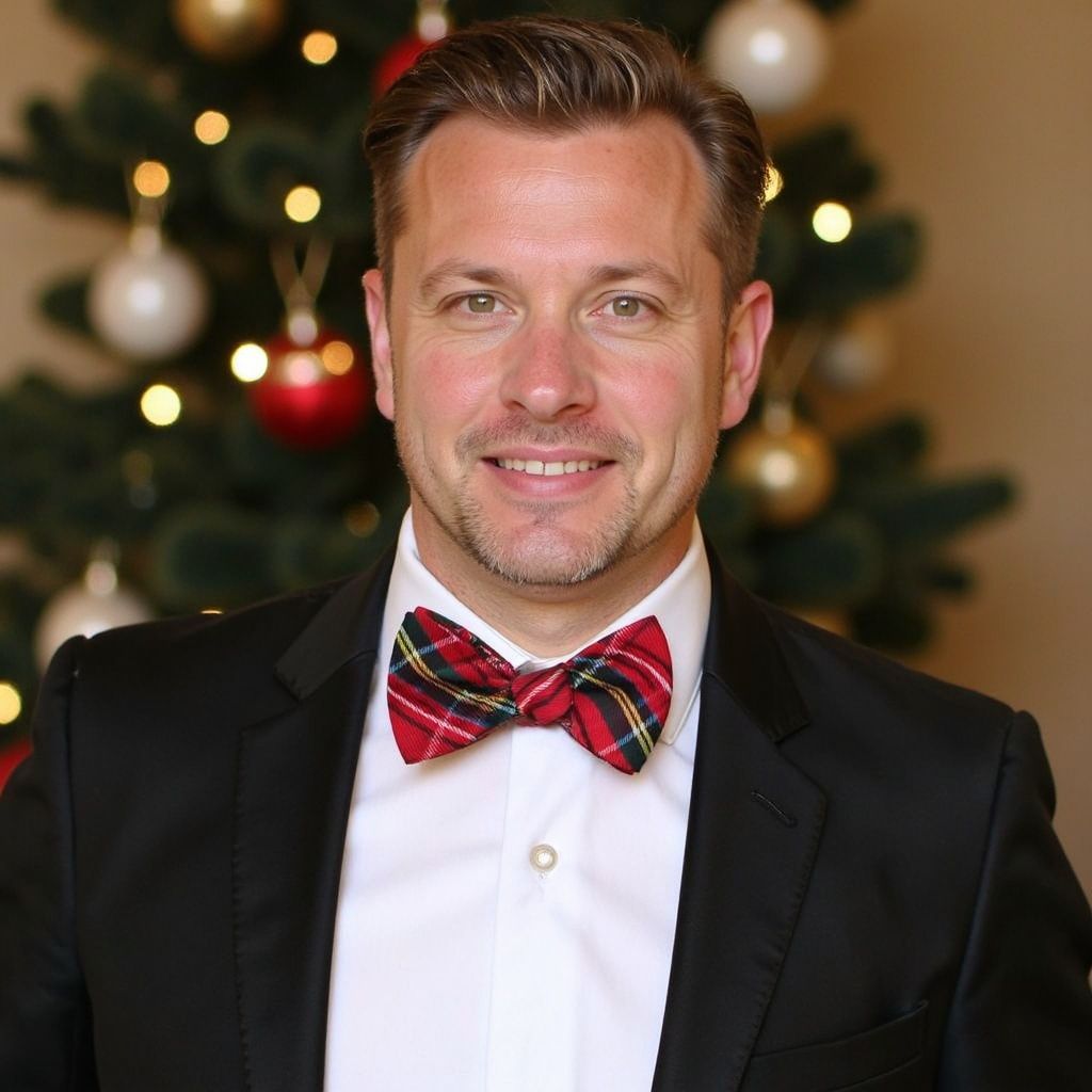 Cocoa and Mistletoe Bow Tie