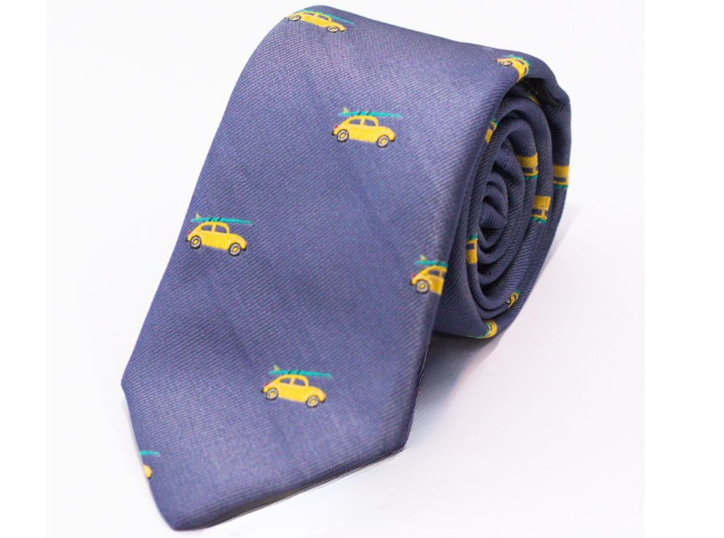 Beachbound Surfboard Necktie - Blue High Cotton