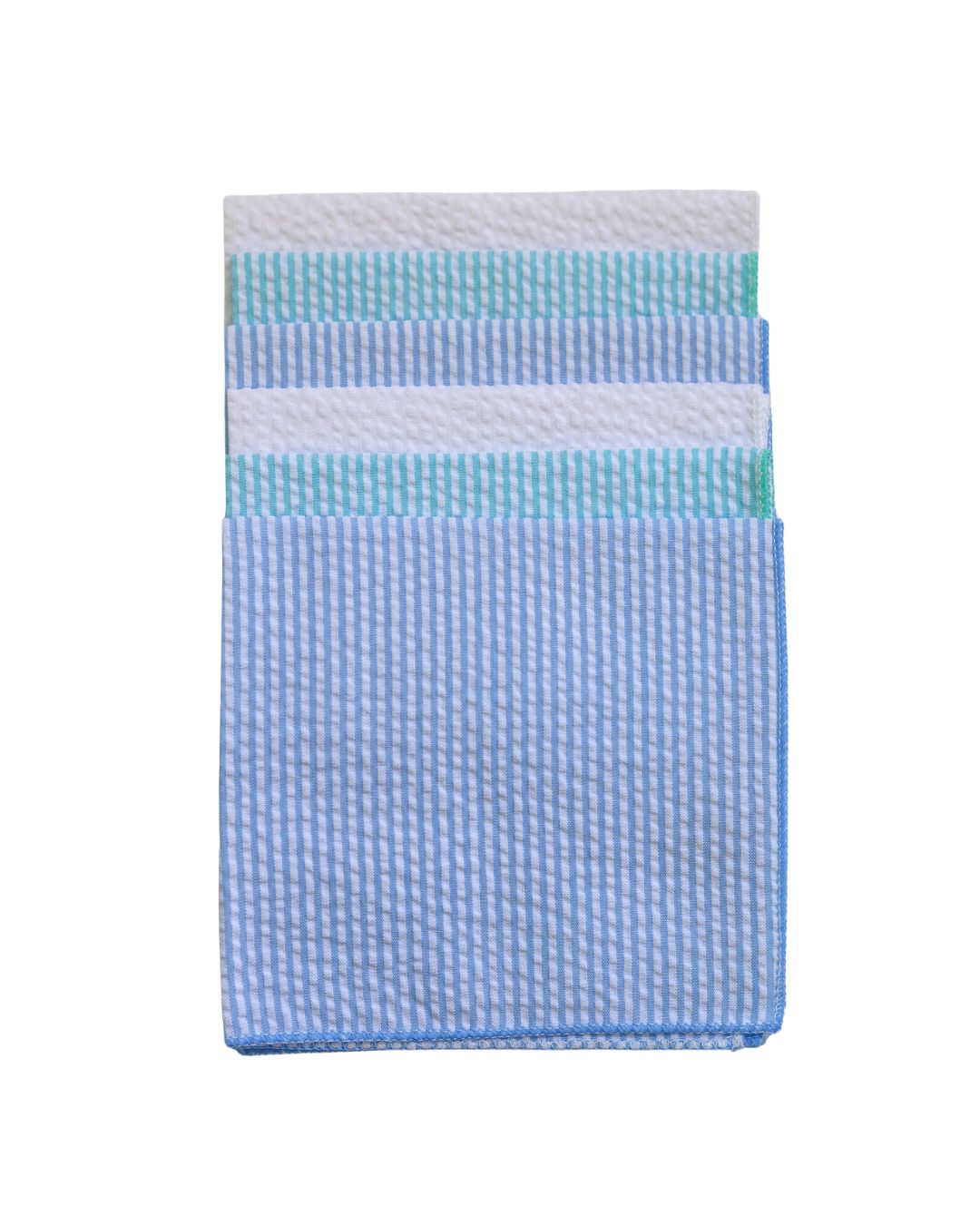 Coastal Mix Seersucker Cocktail Napkins | Set of 6