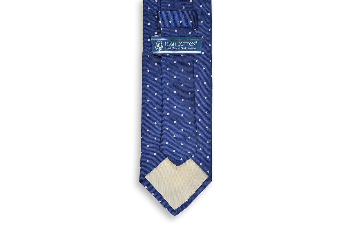 Classic Navy Dot Necktie