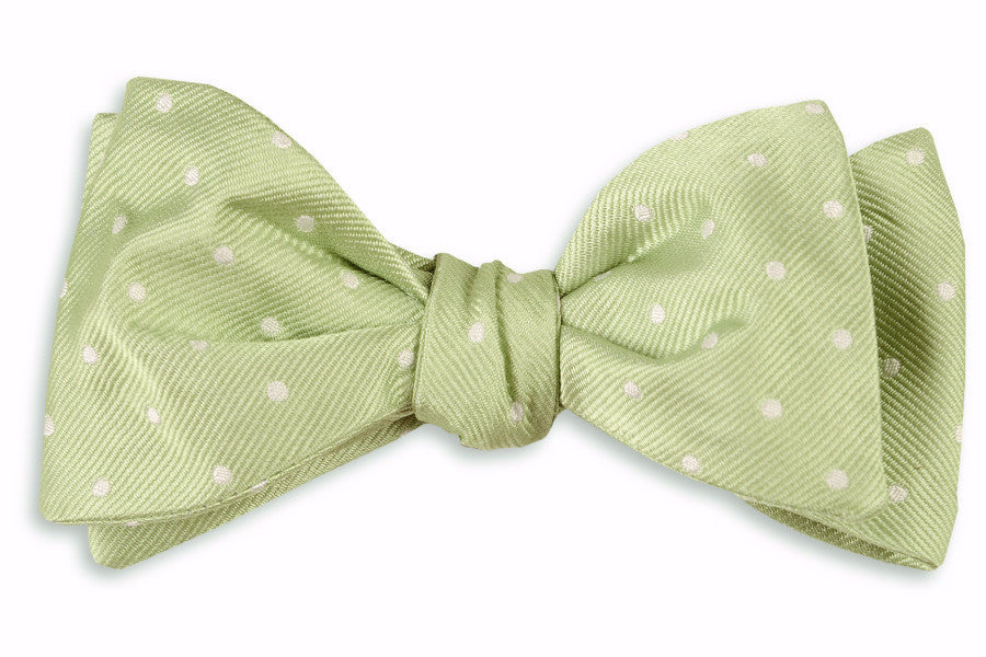 Spring Green Dot Bow Tie