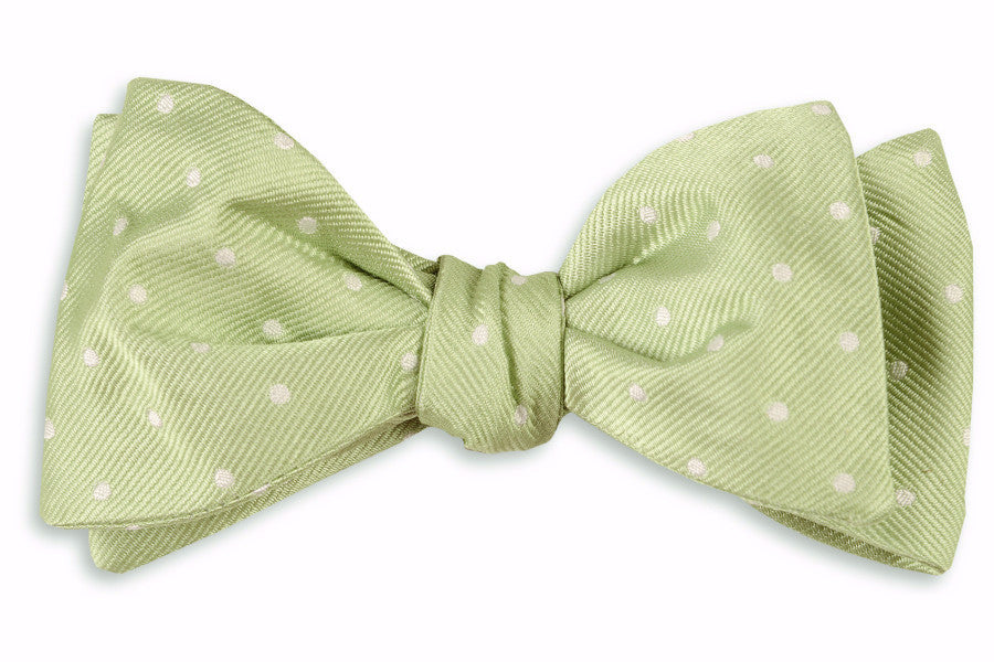 Spring Green Dot Bow Tie High Cotton Ties