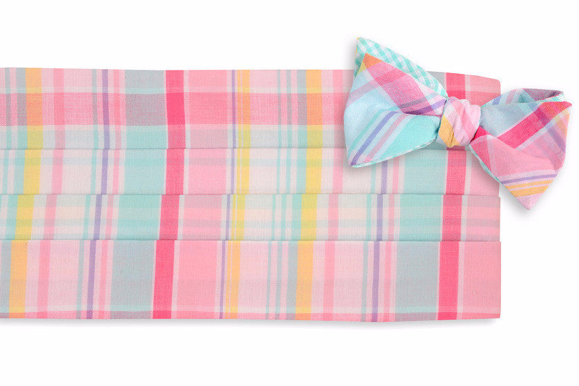 Palmetto Plaid Cummerbund Set