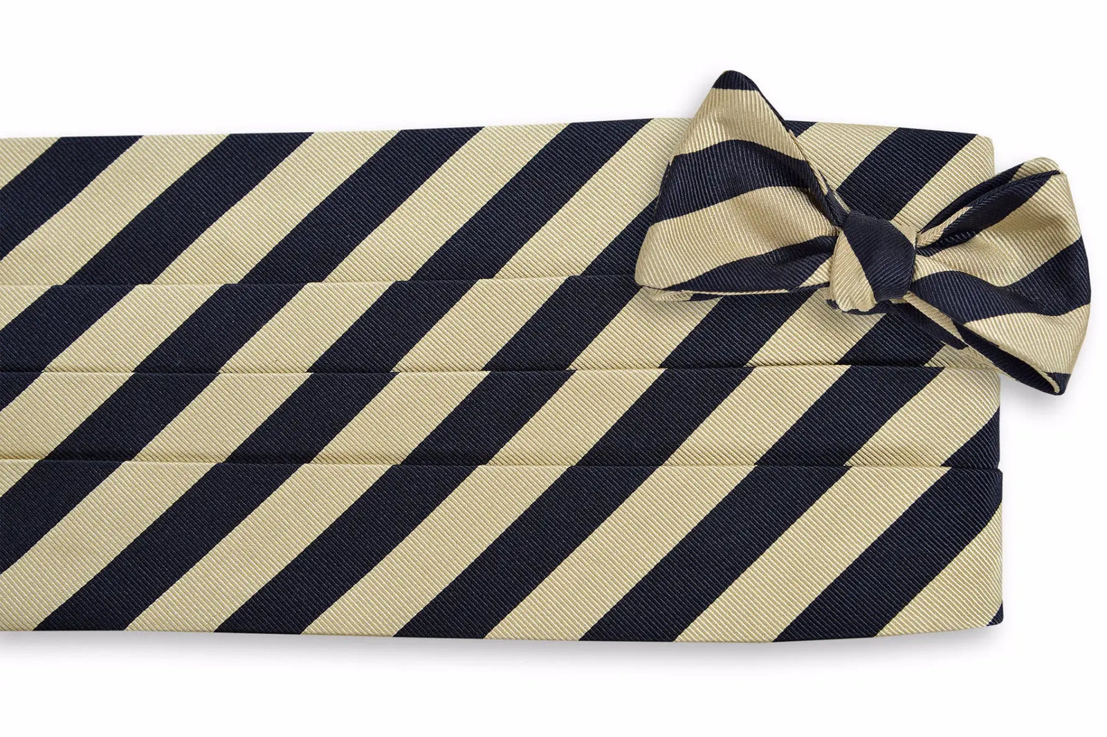 All American Stripe Cummerbund Set - Black and Gold