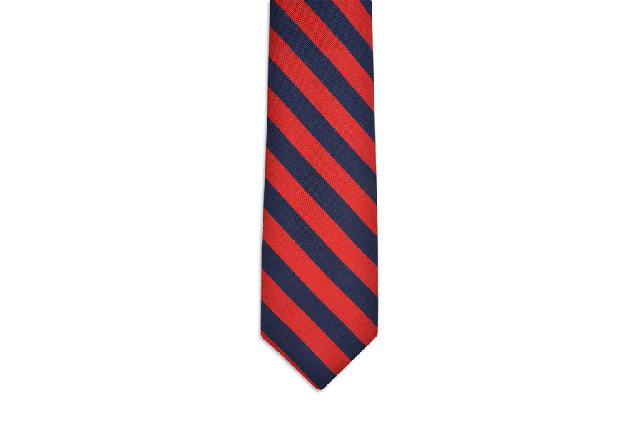 All American Stripe Necktie - Red and Navy