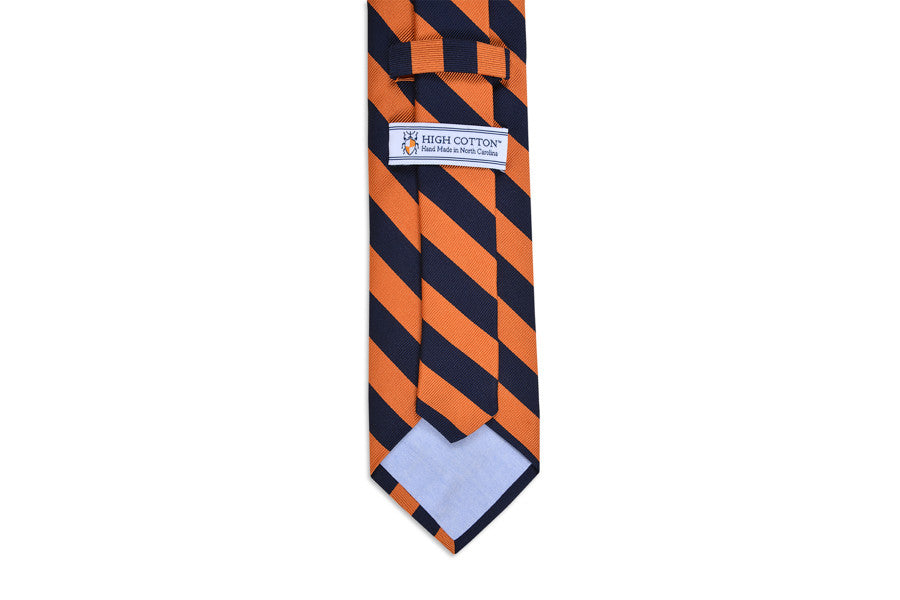 All American Stripe Necktie - Orange and Navy