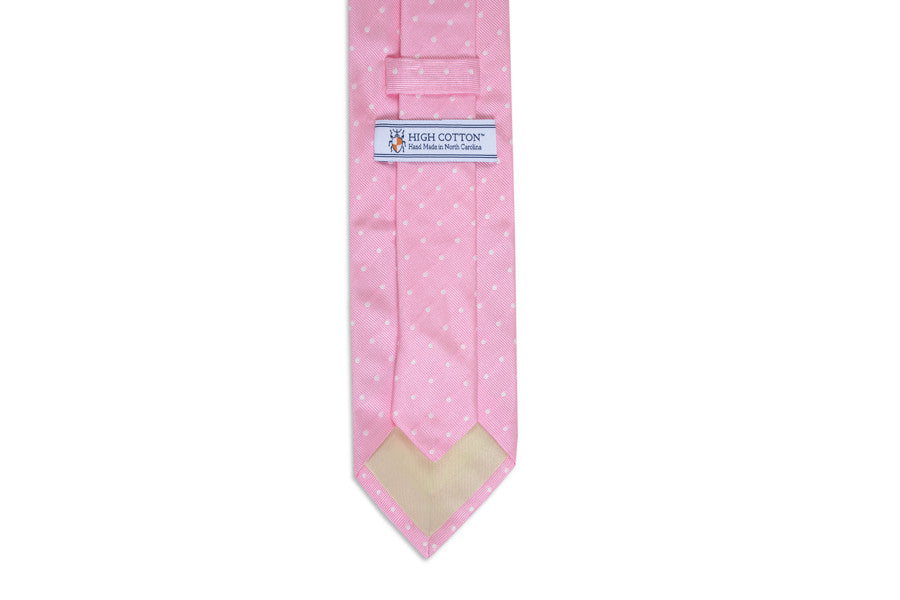 Pale Pink Dot Necktie