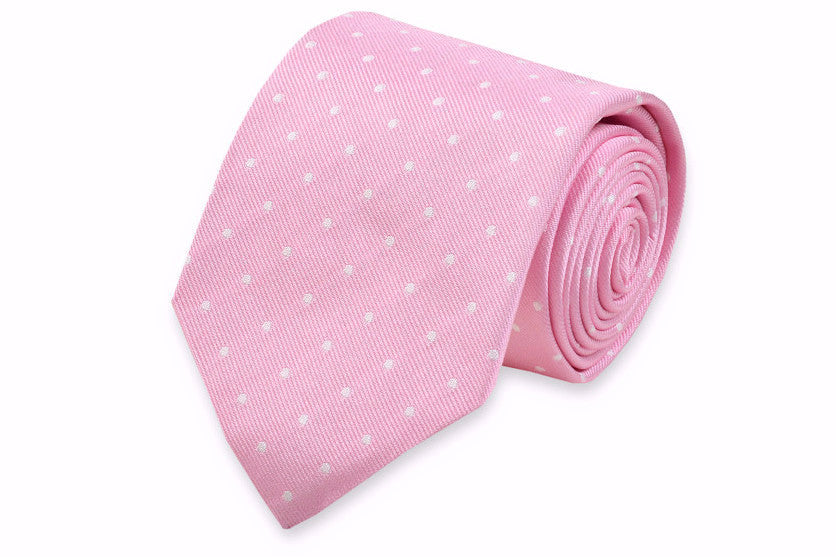 Pale Pink Dot Necktie