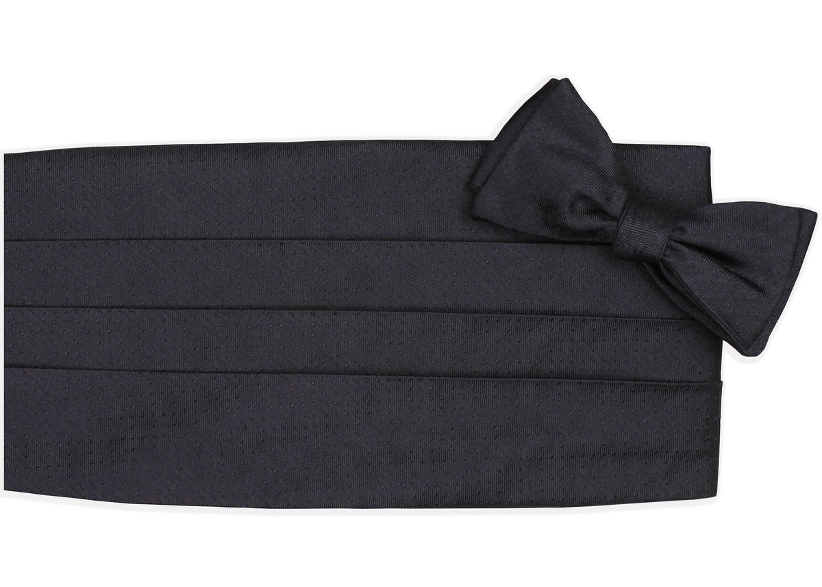 Midnight Blue Spin Dot Cummerbund Set