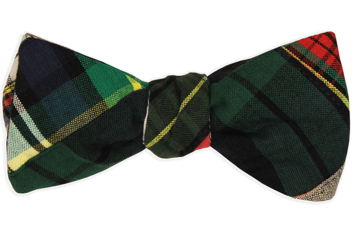 Mistletoe Madras Bow Tie