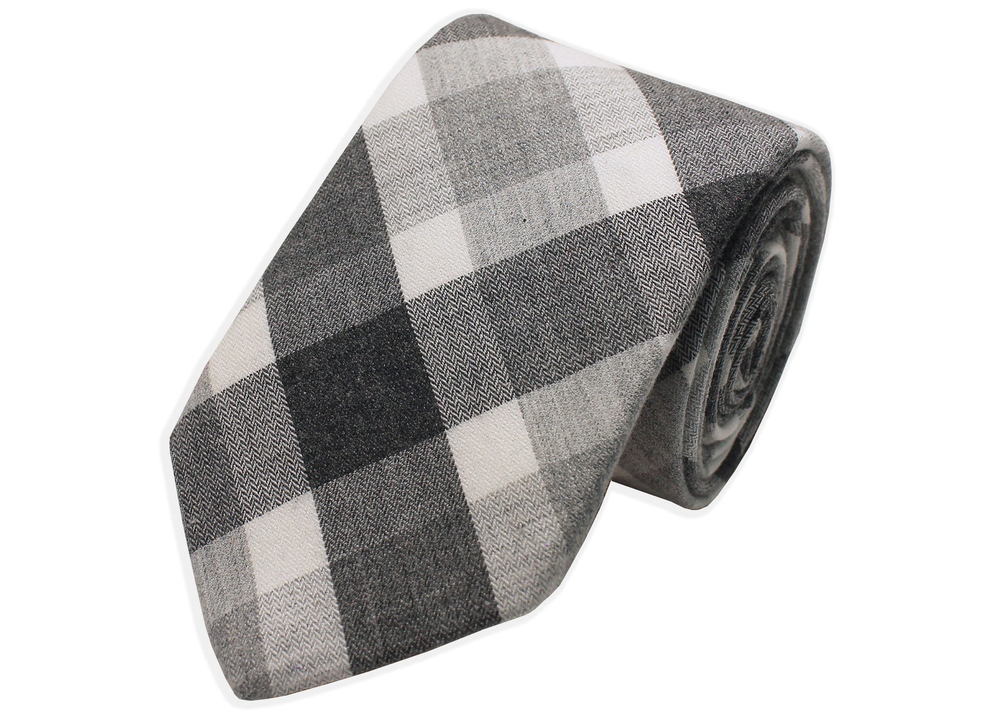 Nordic Plaid Necktie - Gray