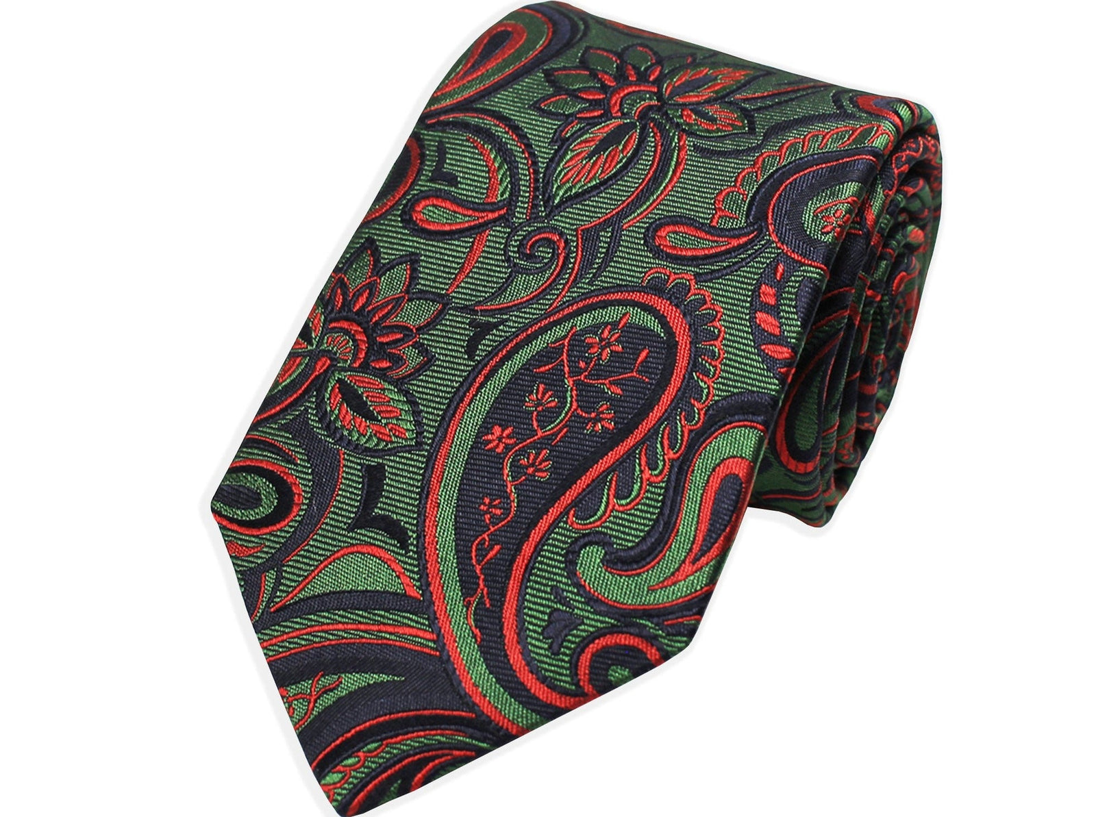 Christmas Party Paisley Necktie High Cotton