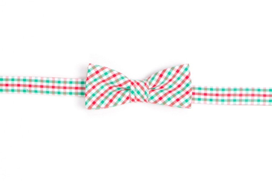 Christmas Tattersall Boy&#39;s Bow Tie