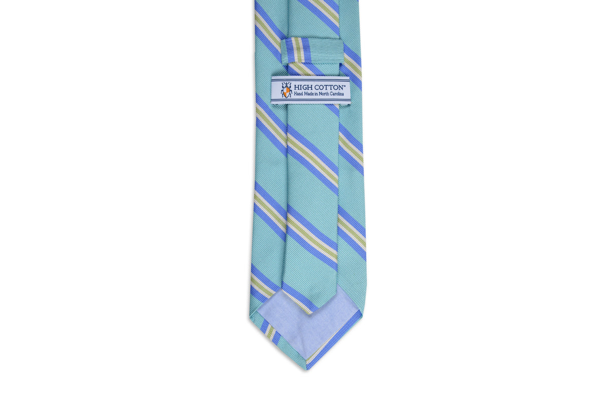 Harbor Stripe Necktie - Aqua
