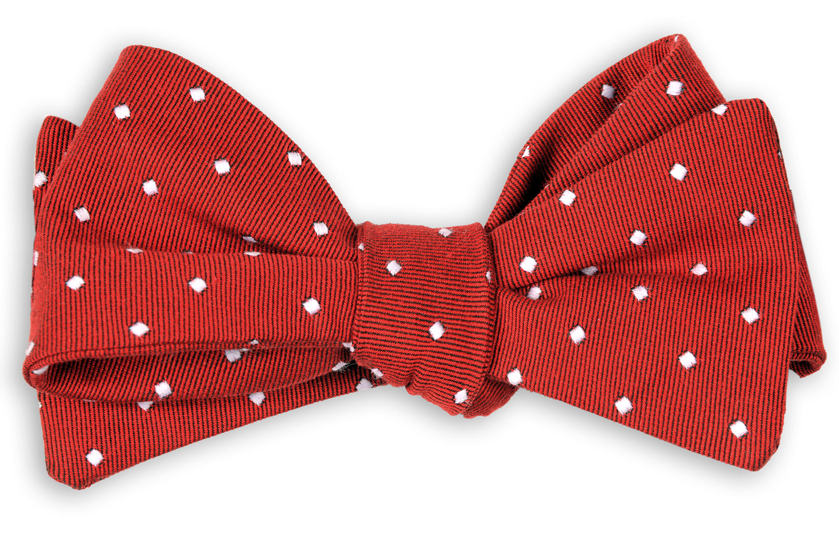Red Woven Dot Bow Tie High Cotton Ties