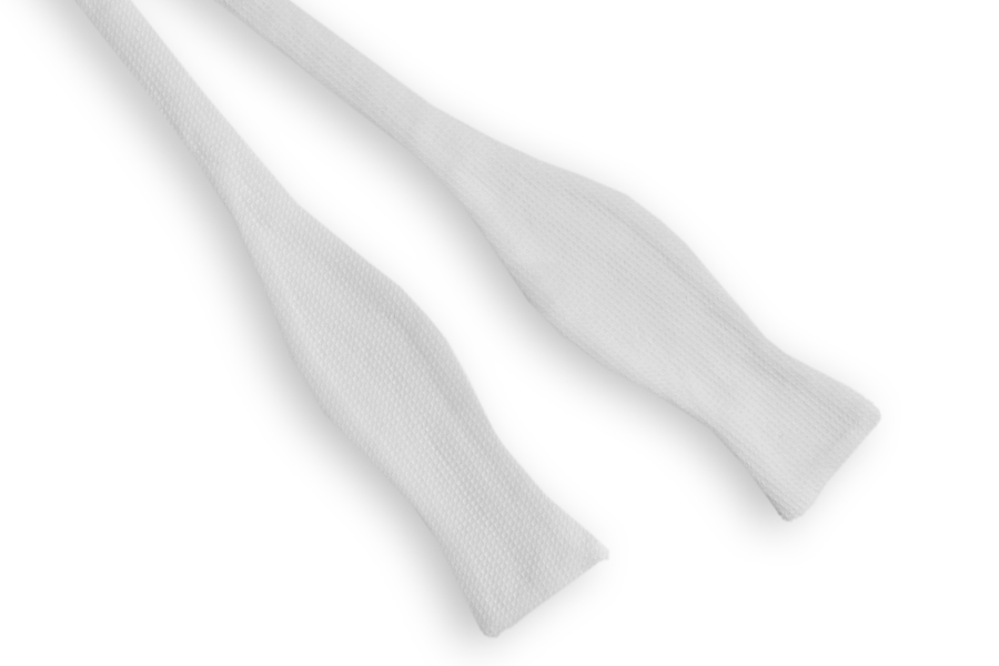 White Pique Bow Tie