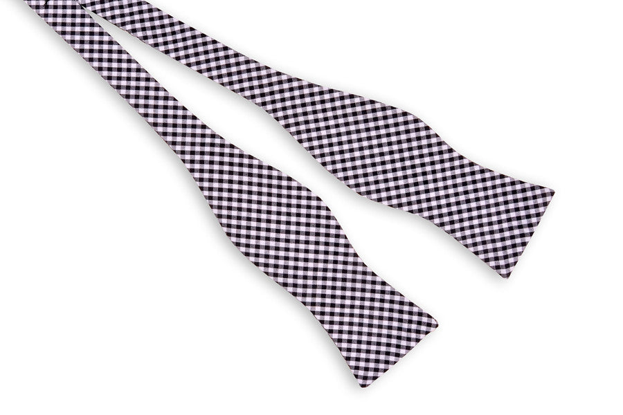 Black Gingham Bow Tie